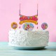 Праздничный набор для торта "С днем рождения 2 свечи"