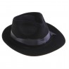 Карнавальная шляпа "Гангстера" пластик велюр (чёрная)