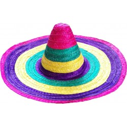 Карнавальная шляпа "Сомбреро" цветная (60см)