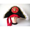 Карнавальная шляпа пирата"Люкс с черепом"