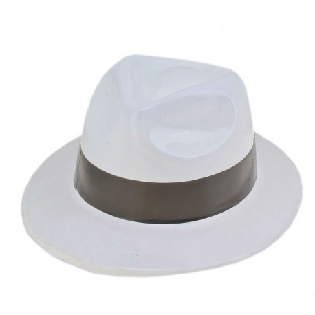 Шляпа пластик с кантом "Белая"