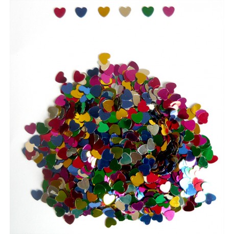 Конфетти "Сердца" разноцветные 14гр