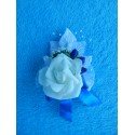 Бутоньерка роза (латекс) синяя