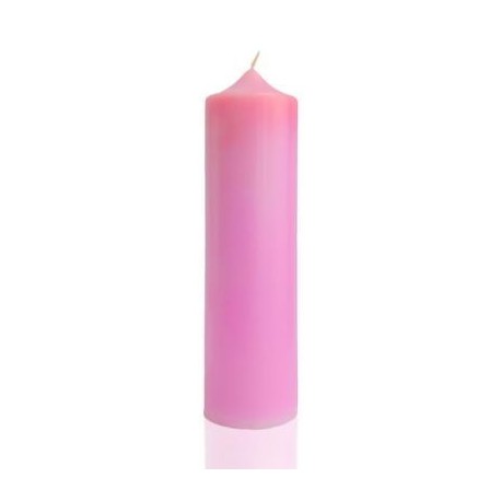 Свеча столбик (49*157мм) розовая