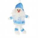 Мягкая подвеска "Дед Мороз" висячие ножки в голубом