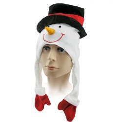 Карнавальная шапка "Снеговик в варежках"