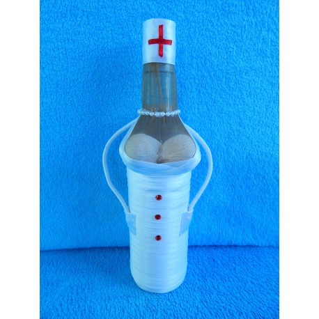 Стеклянная елочная игрушка Бутылка Водки из Ноттингемского паба 14 см, подвеска (Kurts Adler)