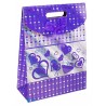 Коробочка-пакет "Фиолетовые сердца" 24*32*12,5