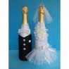 Шампанское украшенное "Жених + Невеста" (белое)