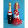 Шампанское украшенное "Жених + Невеста" (красное)