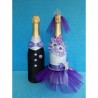 Шампанское украшенное "Жених + Невеста" (фиолетовое)