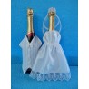 Одежда на шампанское простая "Жених + Невеста" (чисто-белая)
