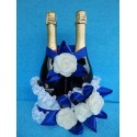 Корзина  для шампанского "Романтика" (синяя)