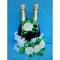 Корзина  для шампанского "Романтика" (зеленая)