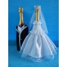 Одежда на шампанское круговая "Жених + Невеста" (каркас белая)