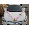 Лента авто "Нежная" (7) цветы орхидеи (ярко-розовая)