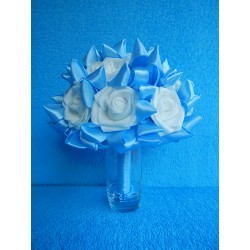 Букет дублер "15 роз" (латекс) (голубой)