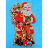 Плакат фигурный 3D блеск "Дед Мороз с подарками" 47см