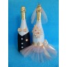 Шампанское украшенное "Жених + Невеста" (персик)