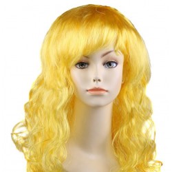 Парик длинный "Жёлтый" волнистый волос