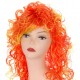 Парик длинный "Оранжево-жёлтое мелирование" кудрявый волос
