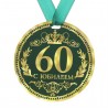 Медаль-картон на ленте d-9см "С юбилеем 60"