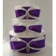 Коробка для денег "Тортик" бело-фиолетовый с бантами