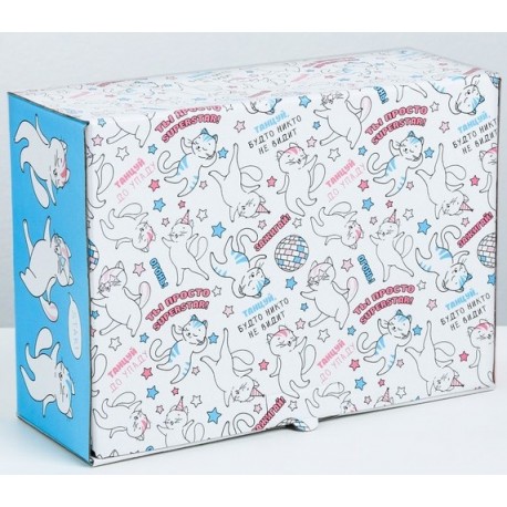 Коробка‒пенал «Кошачьи танцы», 26 × 19 × 10 см