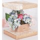 Коробка для цветов с вазой и PVC-окнами складная «Для тебя», 23 × 30 × 23 см